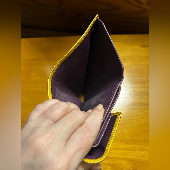 Louis Vuitton Yellow/Purple Epi Leather Medium Snap Wallet - Picture 11 of 11